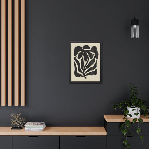 Boho Floral 3 - Abstract Leaf Framed Poster | Modern Wall Art Decor for Nature Lovers