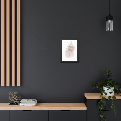 Fall 1 - Minimalist Fern Art Framed Poster - Modern Wall Decor for Home & Office
