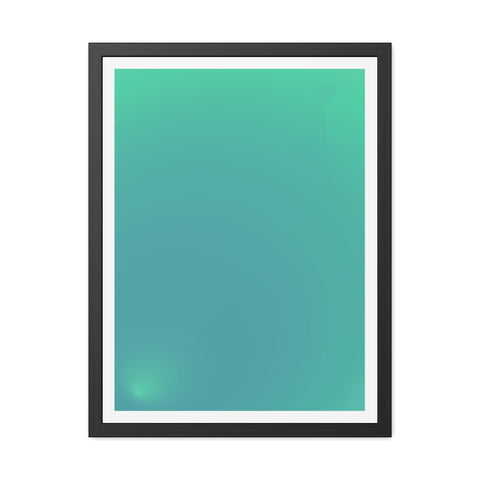 Sunrise 3 - Modern Minimalist Framed Posters - Serene Turquoise Wall Art