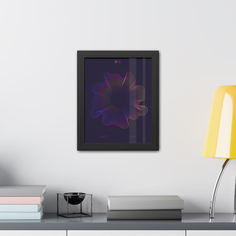 Sound Nova 2 - Vibrant Abstract Wave Framed Poster - Modern Wall Art for Music Lovers
