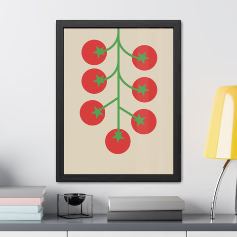 Tomato Vine Framed Poster - Minimalist Wall Art for Kitchen Decor