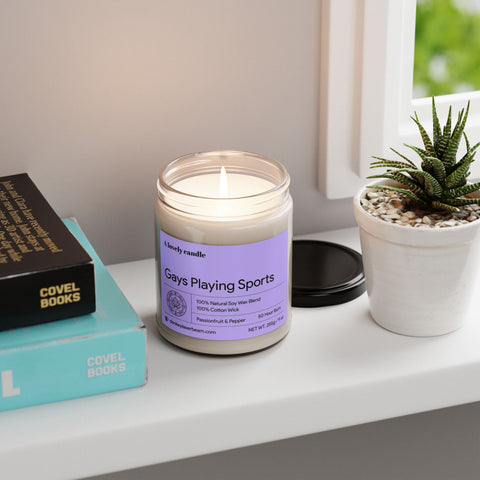 Gays Playing Sports - Scented Soy Candle, 9oz