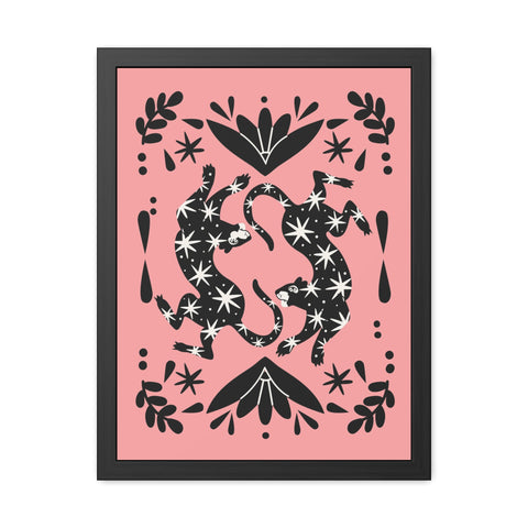 Mirror 1 - Whimsical Framed Poster - Starry Cat Design for Home Décor