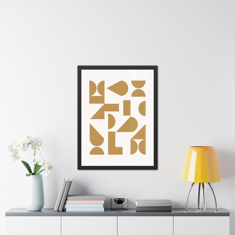 Crown 4 - Modern Geometric Framed Poster - Minimalist Art for Home Decor