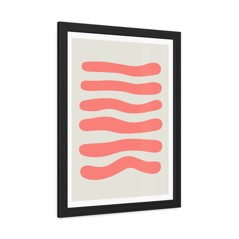 Stratica 6 - Modern Abstract Framed Poster - Wavy Lines Art for Home Decor