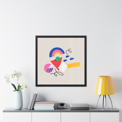 Cluster 3 - Abstract Framed Poster Art - Modern Decor for Home & Office