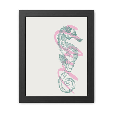 Marine Life 4 - Elegant Seahorse Framed Poster - Coastal Home Decor