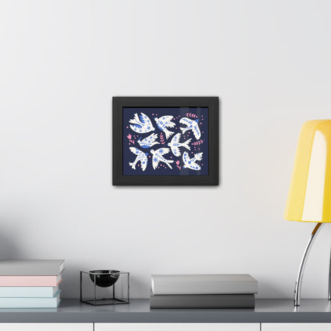 White Doves - Framed Print