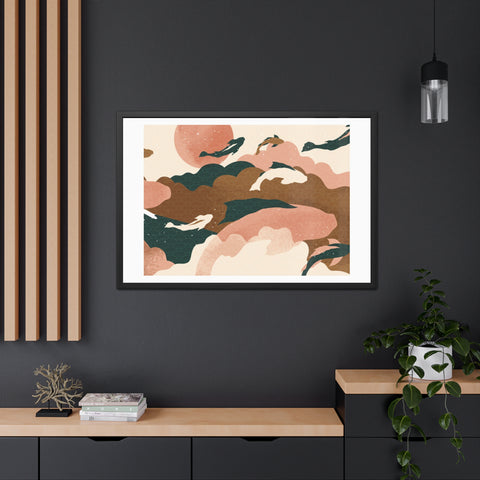 Koi Wind 2 - Artistic Framed Posters: Serene Dolphin & Sunset Wall Decor