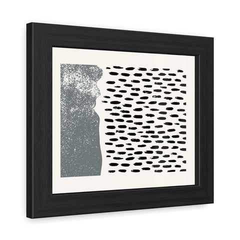 Ink Stamp 6 - Modern Abstract Framed Poster - Minimalist Wall Art for Home Decor