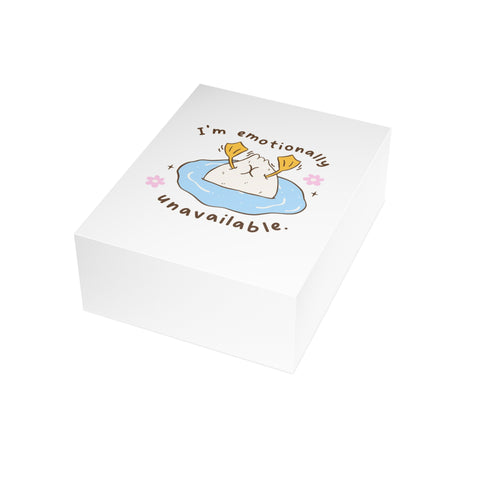 Cute “I’m Emotionally Unavailable” Greeting Card — Humorous Greeting Card - Illustrated, Funny, Snarky, Modern