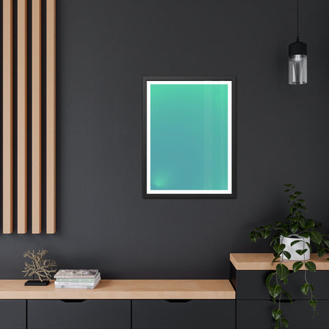Sunrise 3 - Modern Minimalist Framed Posters - Serene Turquoise Wall Art