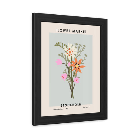 Flower Market - Stockholm - Botanical Framed Poster - Flower Market Stockholm Art Print