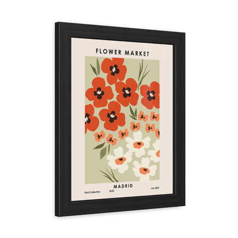 Flower Market - Madrid - Framed Floral Poster - Flower Market Madrid Art Print