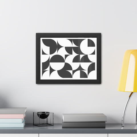 Horizon Grid 3 - Modern Geometric Framed Poster for Stylish Home Decor