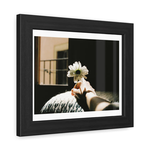 Hold Me - Elegant Framed Flower Art Poster - Serenity and Warmth for Home Decor
