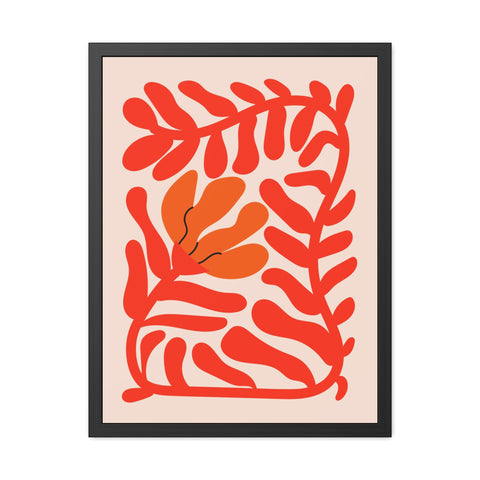 Marinda 9 - Vibrant Floral Framed Poster | Modern Home Decor | Abstract Art for Living Room