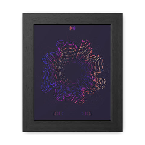 Sound Nova 2 - Vibrant Abstract Wave Framed Poster - Modern Wall Art for Music Lovers