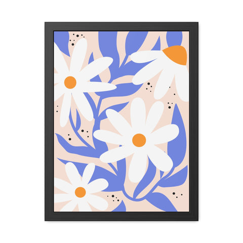 Marinda 10 - Floral Framed Poster – Cheerful Daisy Wall Art for Home Décor