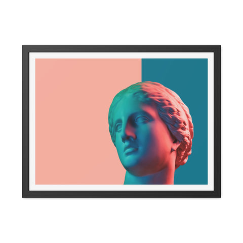 Look - Modern Art Framed Posters - Abstract Head Sculpture Decor for Home & Office