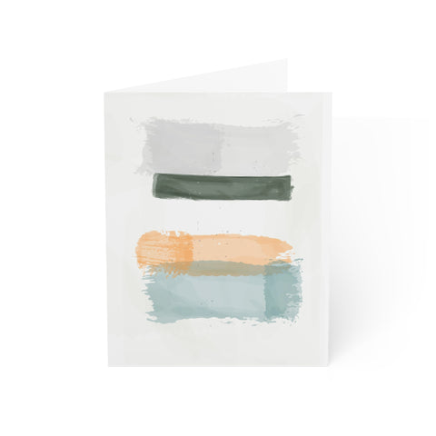 Watercolor Brushstroke Greeting Card — Abstract Greeting Card - Illustrated, Beautiful, Modern