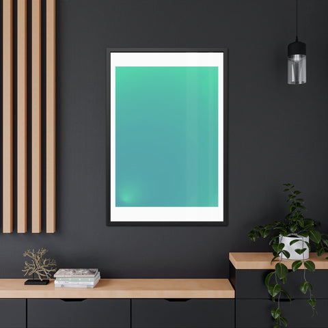 Sunrise 3 - Modern Minimalist Framed Posters - Serene Turquoise Wall Art