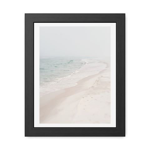 Silent Beach - Serene Coastal Framed Poster | Beach Wall Art Decor for Home & Office
