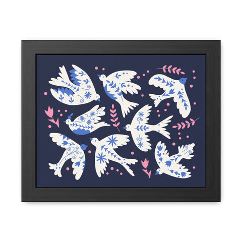 White Doves - Framed Print