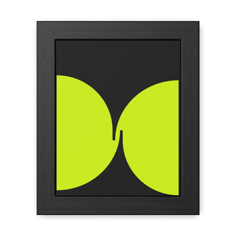 Modernica 4 - Modern Minimalist Framed Poster - Bold Green Abstract Art