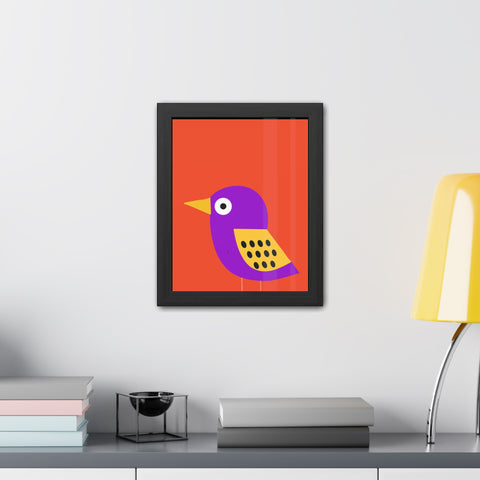 Childrana 6 - Colorful Bird Framed Poster - Vibrant Wall Art for Kids' Rooms