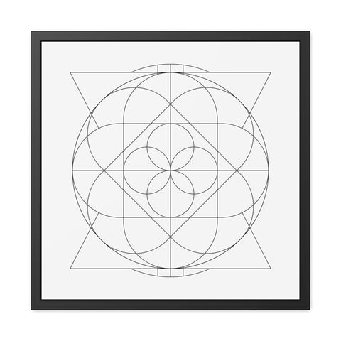 Stark 2 - Minimalist Geometric Framed Poster - Modern Wall Art for Home Decor