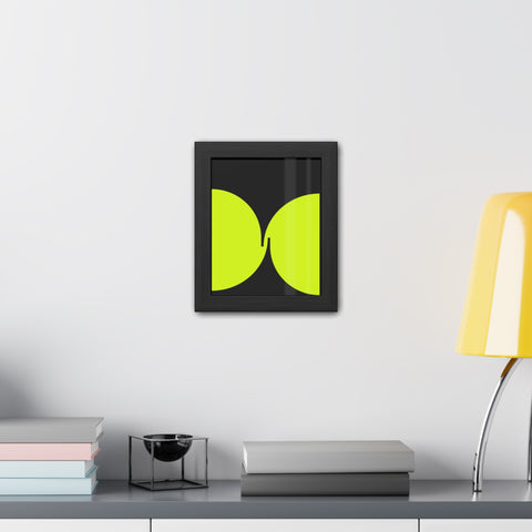 Modernica 4 - Modern Minimalist Framed Poster - Bold Green Abstract Art