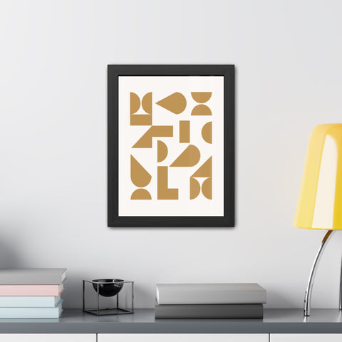 Crown 4 - Modern Geometric Framed Poster - Minimalist Art for Home Decor
