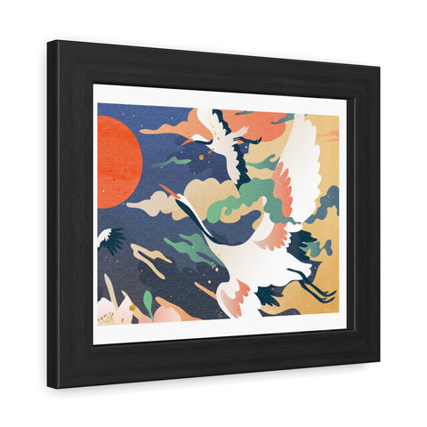 Pelican 2 - Elegant Crane Framed Poster - Serene Wall Art for Nature Lovers