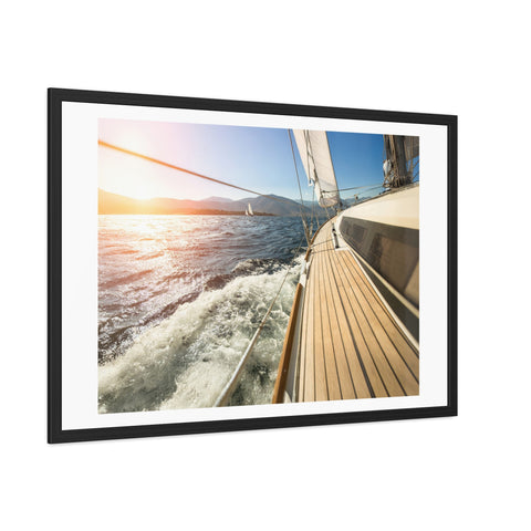 Sailing - Framed Poster - Nautical Wall Art for Beach Lovers & Boaters