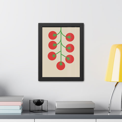 Tomato Vine Framed Poster - Minimalist Wall Art for Kitchen Decor