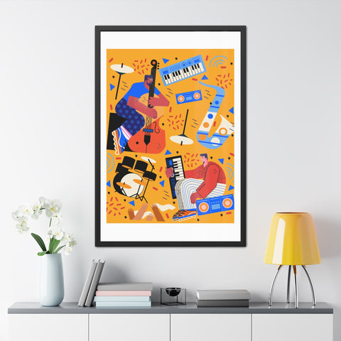 Musicana 4 - Vibrant Music-Themed Framed Posters - Perfect for Home Decor & Gift