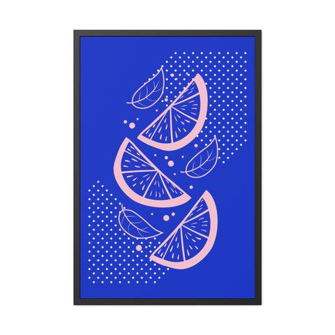 When life gives you lemons 2 - Citrus Slice Framed Poster - Fresh Fruit Wall Art for Kitchen Decor