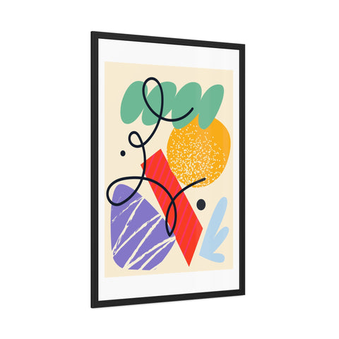 Kurian 3 - Abstract Geometric Framed Poster - Modern Wall Art for Home Décor