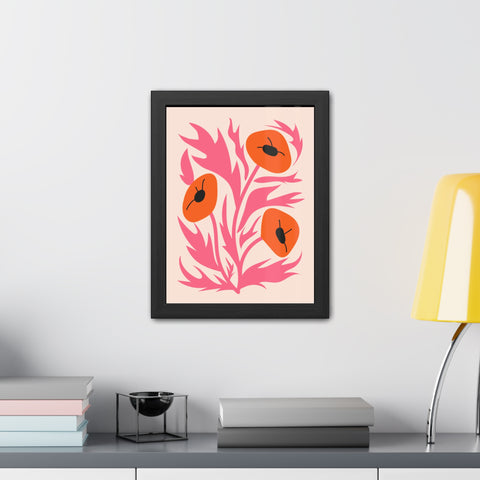 Marinda 3 - Vibrant Floral Framed Poster - Modern Art Print for Home Decor
