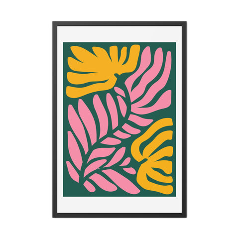 Natural Formation 8 - Tropical Floral Framed Poster - Modern Wall Art for Home Decor