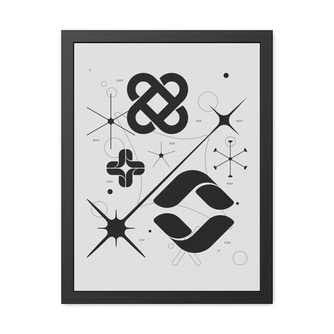 Gridlock 2 - Modern Abstract Framed Posters - Minimalist Wall Art for Home Decor