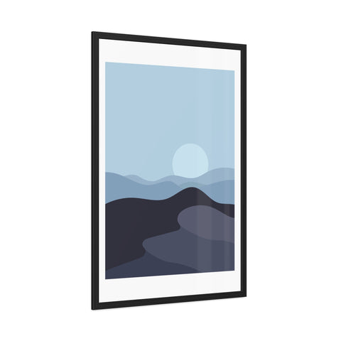 Desert Sun 4 - Serene Landscape Framed Poster – Aesthetic Wall Art for Modern Homes