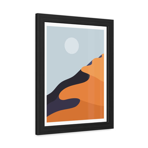 Desert Sun 1 - Modern Desert Landscape Framed Poster - Minimalist Art for Home Decor