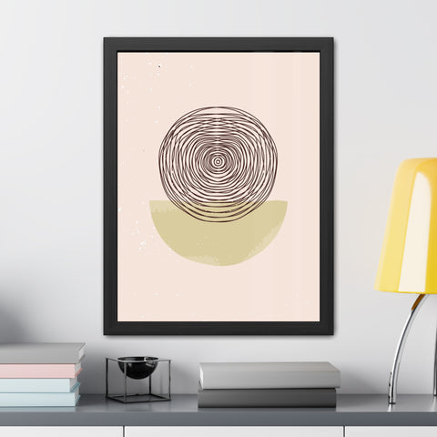 Blend 3 - Minimalist Framed Poster - Abstract Circular Design for Modern Decor
