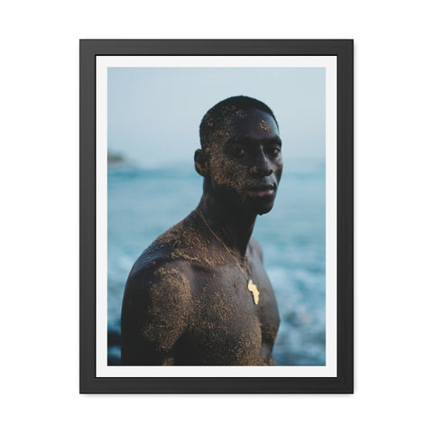 Male Portrait 4 - Framed Poster: Inspiring African Portrait Wall Art