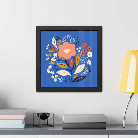 Bloom 2 - Vibrant Floral Framed Poster - Colorful Wall Art for Home Decor