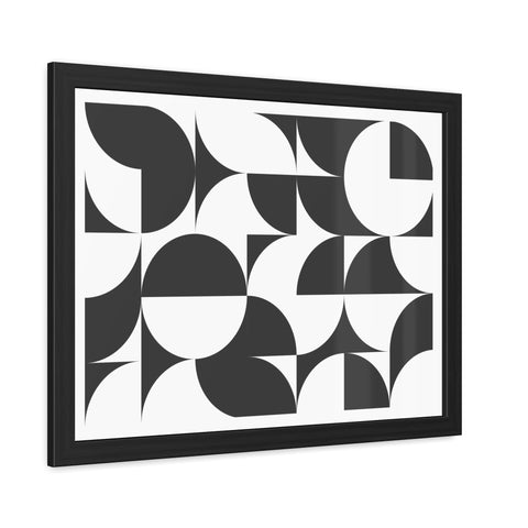 Horizon Grid 3 - Modern Geometric Framed Poster for Stylish Home Decor