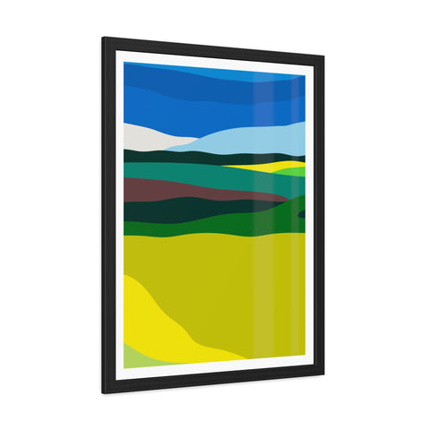 Scapes 4 - Abstract Landscape Framed Poster - Vibrant Nature Art for Home Decor