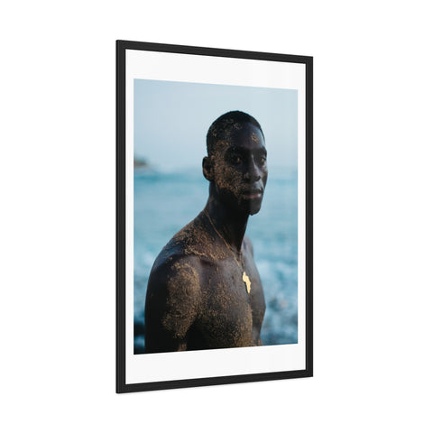 Male Portrait 4 - Framed Poster: Inspiring African Portrait Wall Art
